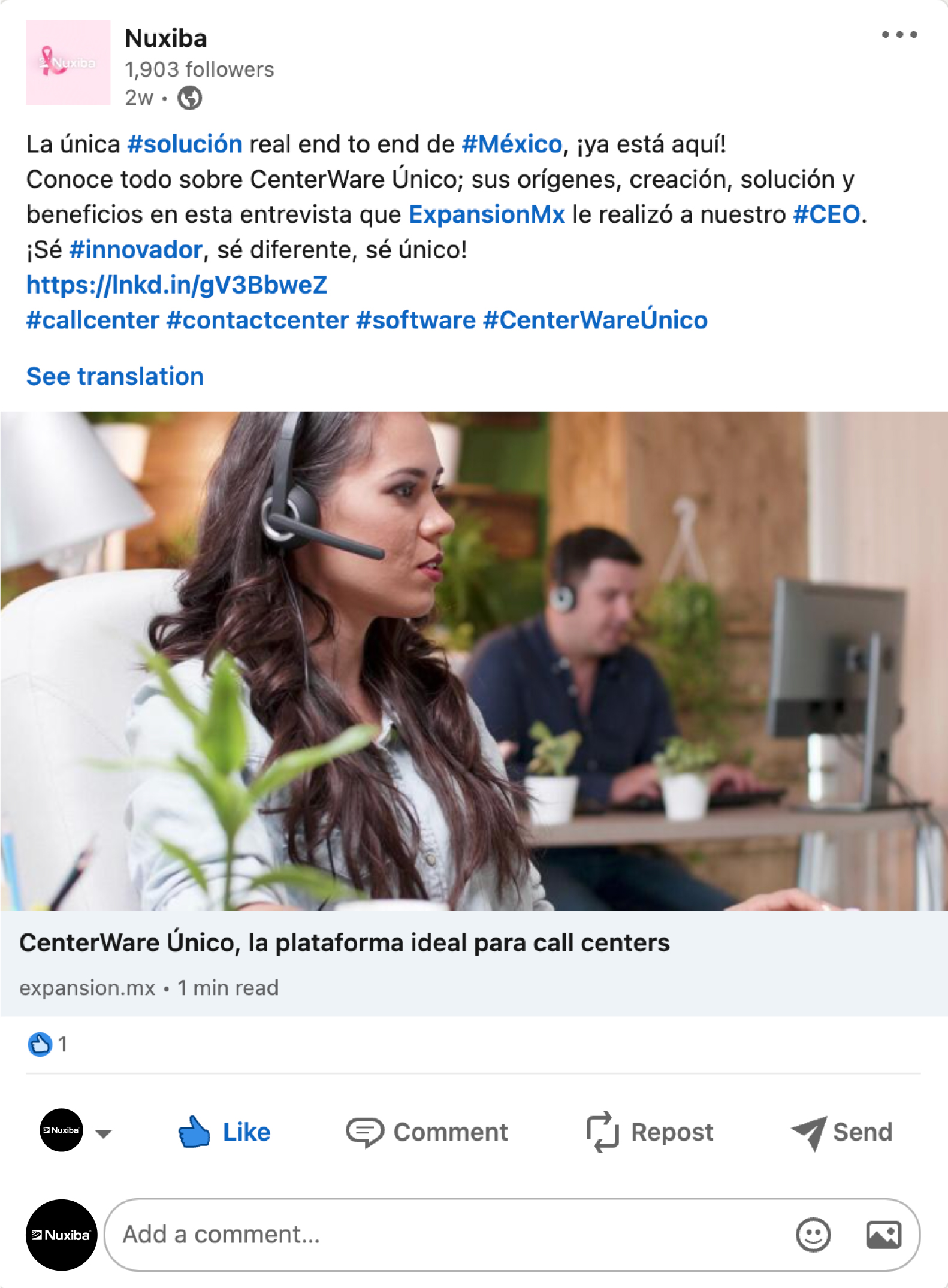 Conoce todo sobre CenterWare Único